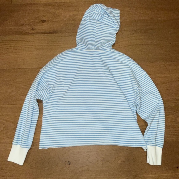 AYR Blue and White Striped Hoodie - Picture 2 of 4
